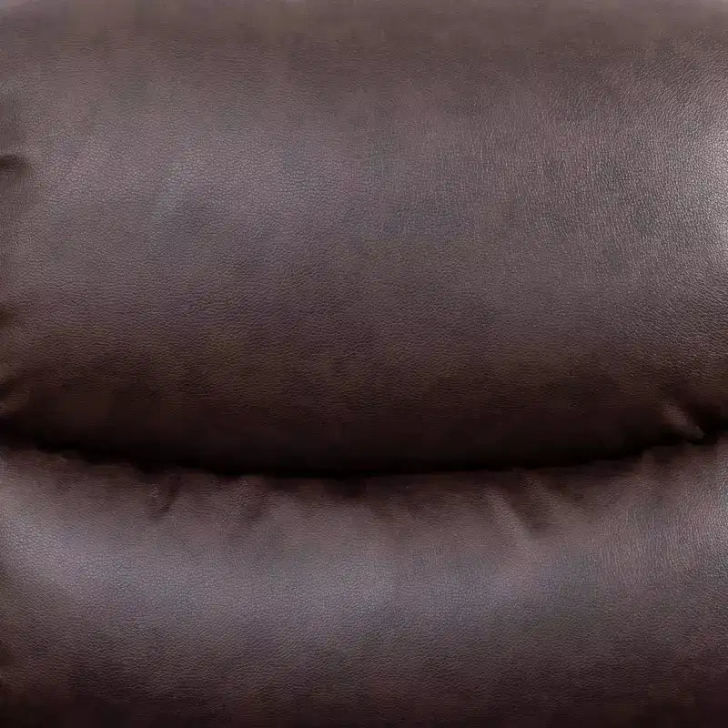 MAYEERTY Faux Leather Reclining Loveseat, 2-Seat Adjustable Backrest Recliner for Living Room, Brown