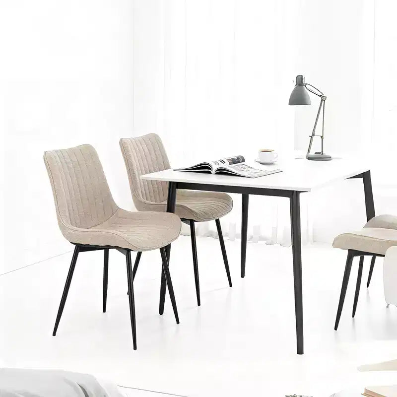 Okak Modern Style Minimalist-Design Home Dining Chairs for Kitchen Dining Room,Solid Frame Armless Seating Dining Chair Set of 4
