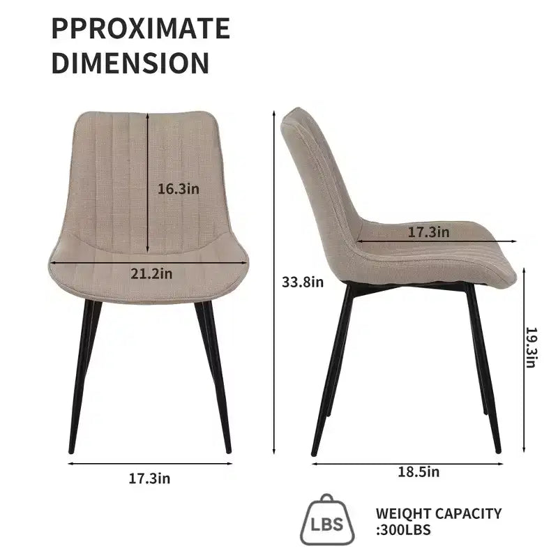 Okak Modern Style Minimalist-Design Home Dining Chairs for Kitchen Dining Room,Solid Frame Armless Seating Dining Chair Set of 4
