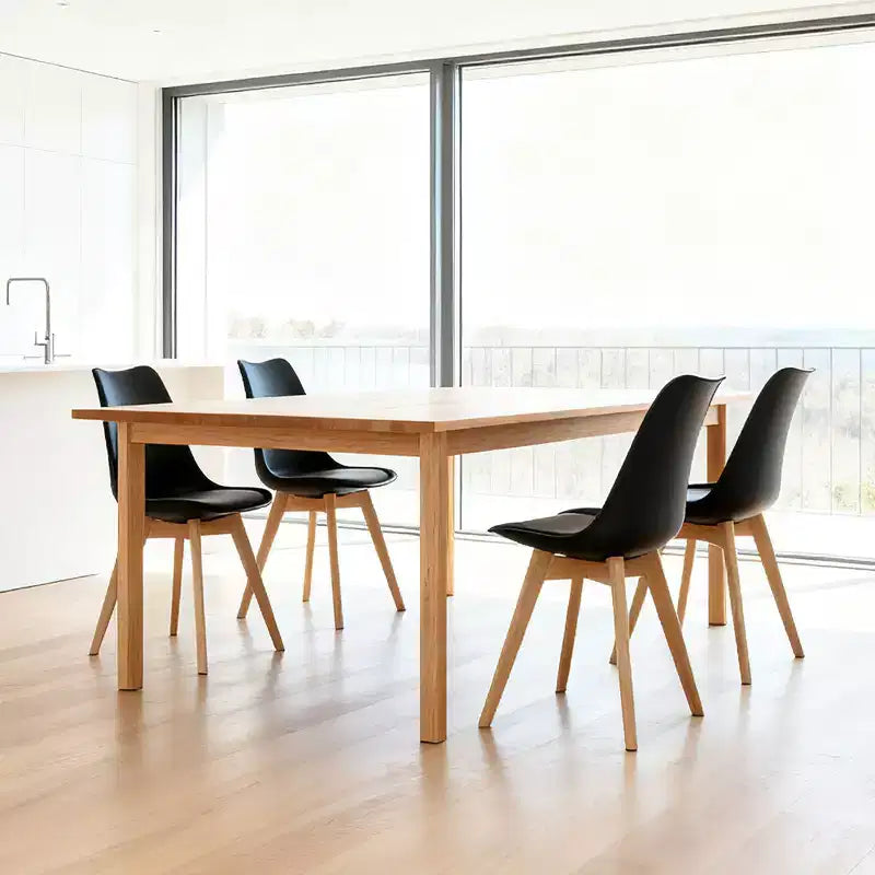 Okak Modern Style Minimalist-Design Home Dining Chairs for Kitchen Dining Room,Solid Frame Armless Seating Dining Chair Set of 4