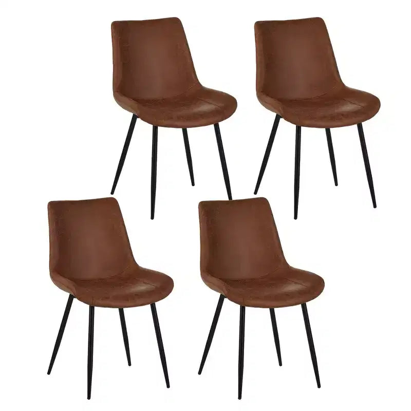 Okak Modern Style Minimalist-Design Home Dining Chairs for Kitchen Dining Room,Solid Frame Armless Seating Dining Chair Set of 4