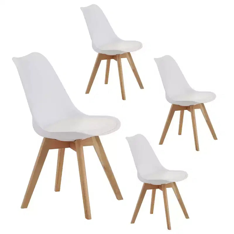Okak Modern Style Minimalist-Design Home Dining Chairs for Kitchen Dining Room,Solid Frame Armless Seating Dining Chair Set of 4