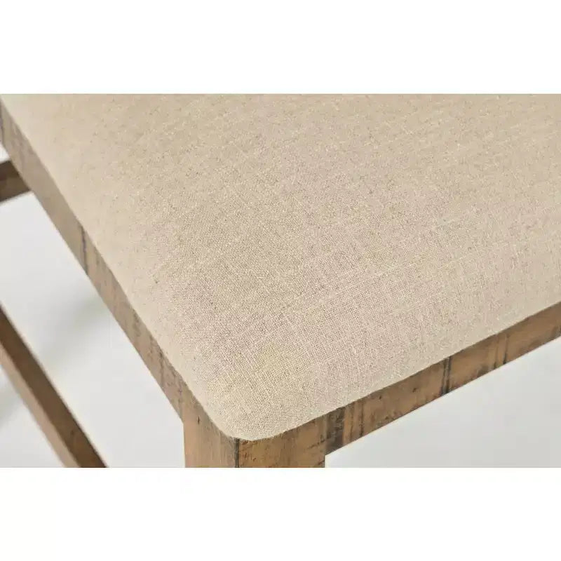 Jofran, Telluride Rustic Farmhouse Solid Wood Upholstered Counter Stool (Set of 2)