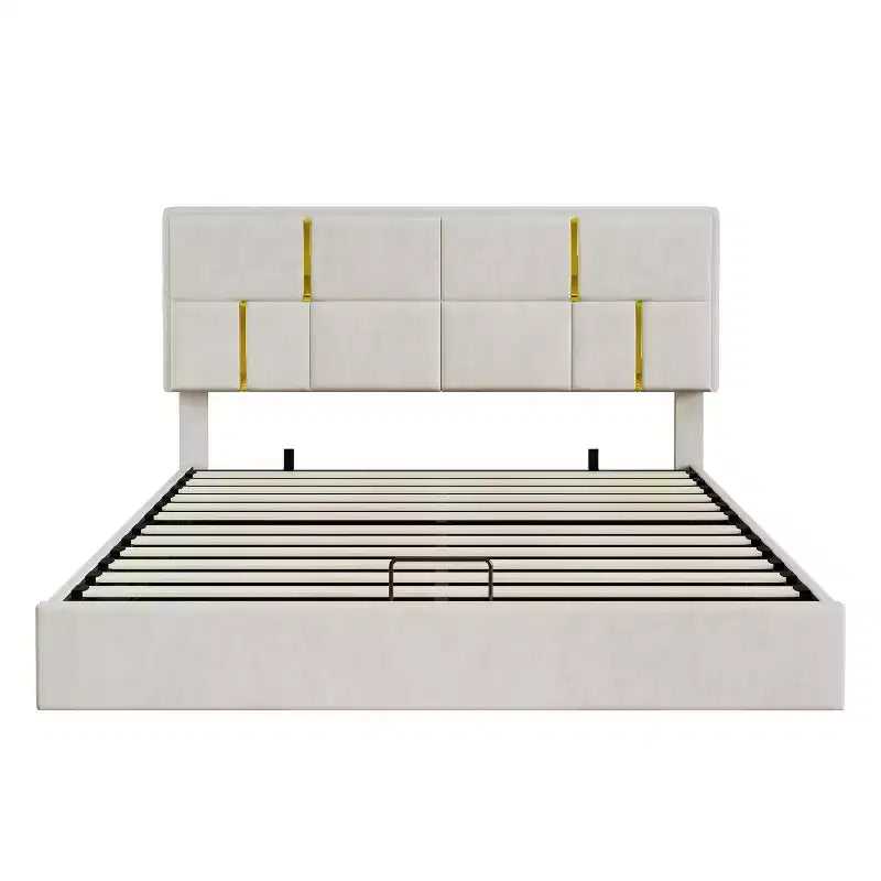 Queen Size House Bed Platform Bed Frame for Kid with Storage, Velvet - ModernLuxe