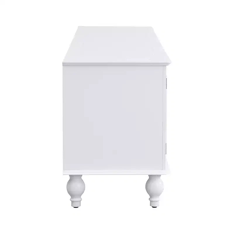 Modern TV Stand with Open Compartment for 80 TV, TV Storage Cabinet Table with Drawers, Media Console Table with Solid Legs for Living Room