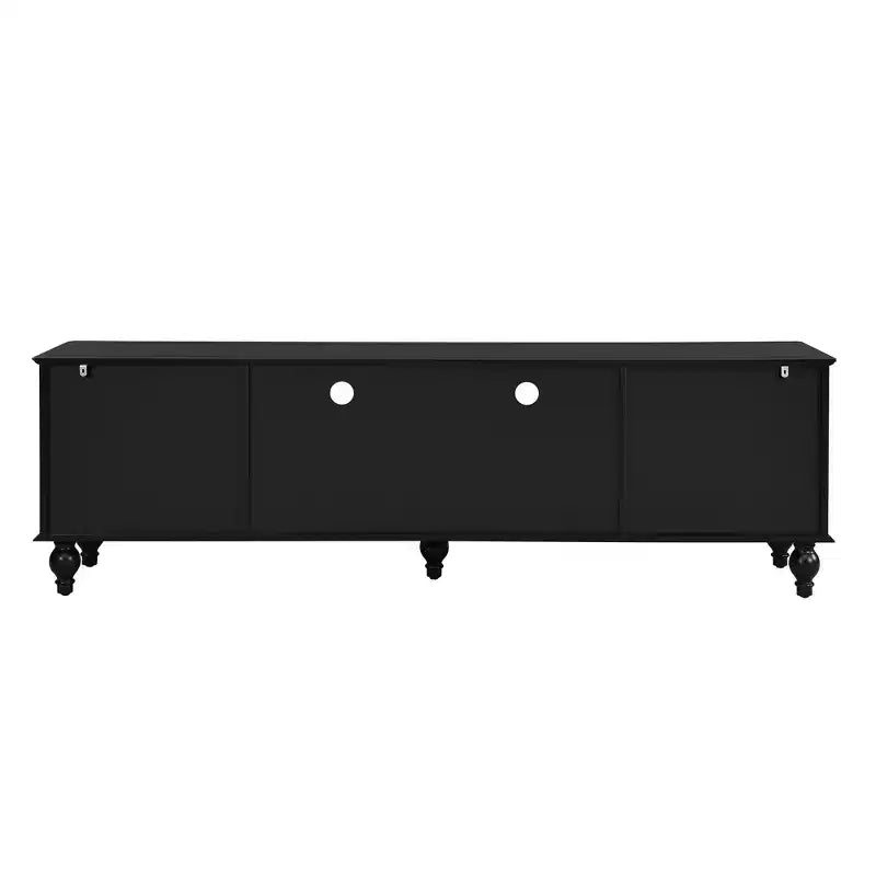 Modern TV Stand with Open Compartment for 80 TV, TV Storage Cabinet Table with Drawers, Media Console Table with Solid Legs for Living Room