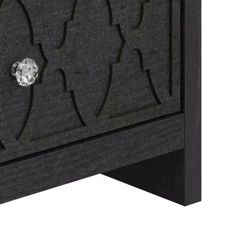 Galano Modern 2-Drawer Nightstands with Storage Shelf Set of 2 22.8 W  15.7 D  26.8 H