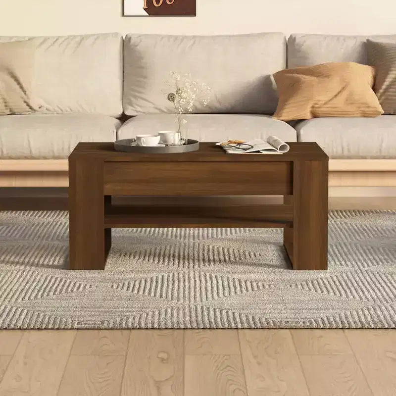 vidaXL Coffee Table White Engineered Wood Medium Coffee Table