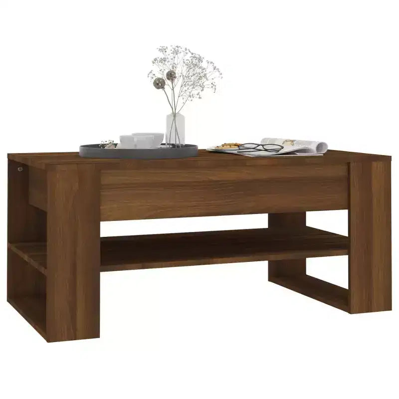 vidaXL Coffee Table White Engineered Wood Medium Coffee Table