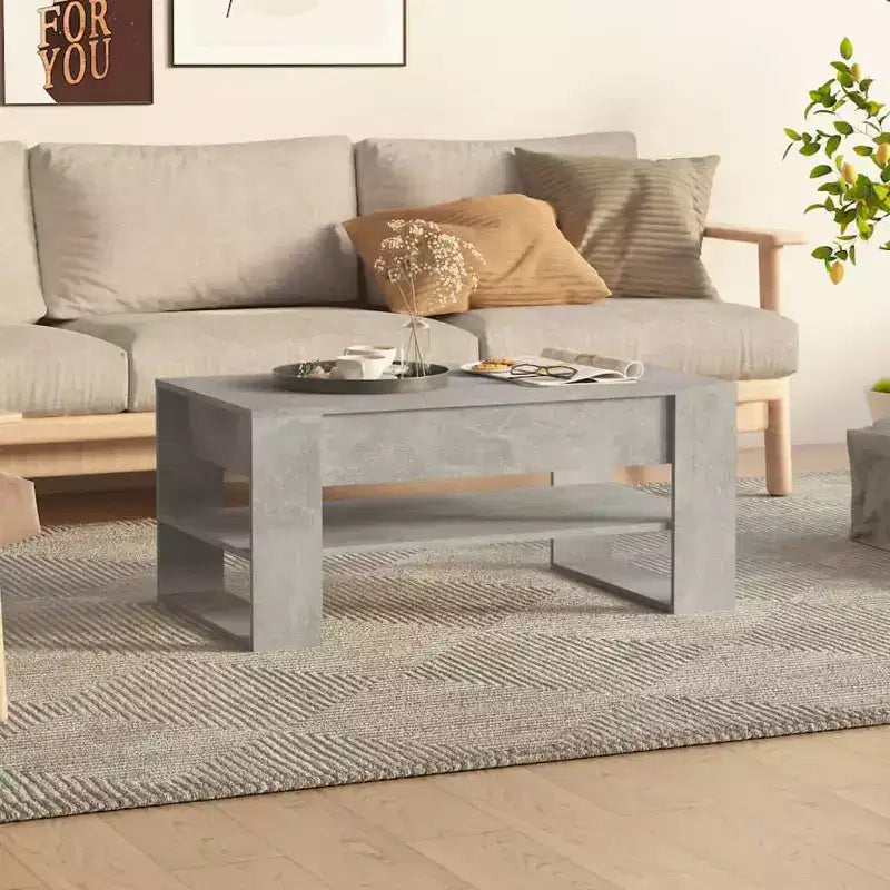 vidaXL Coffee Table White Engineered Wood Medium Coffee Table