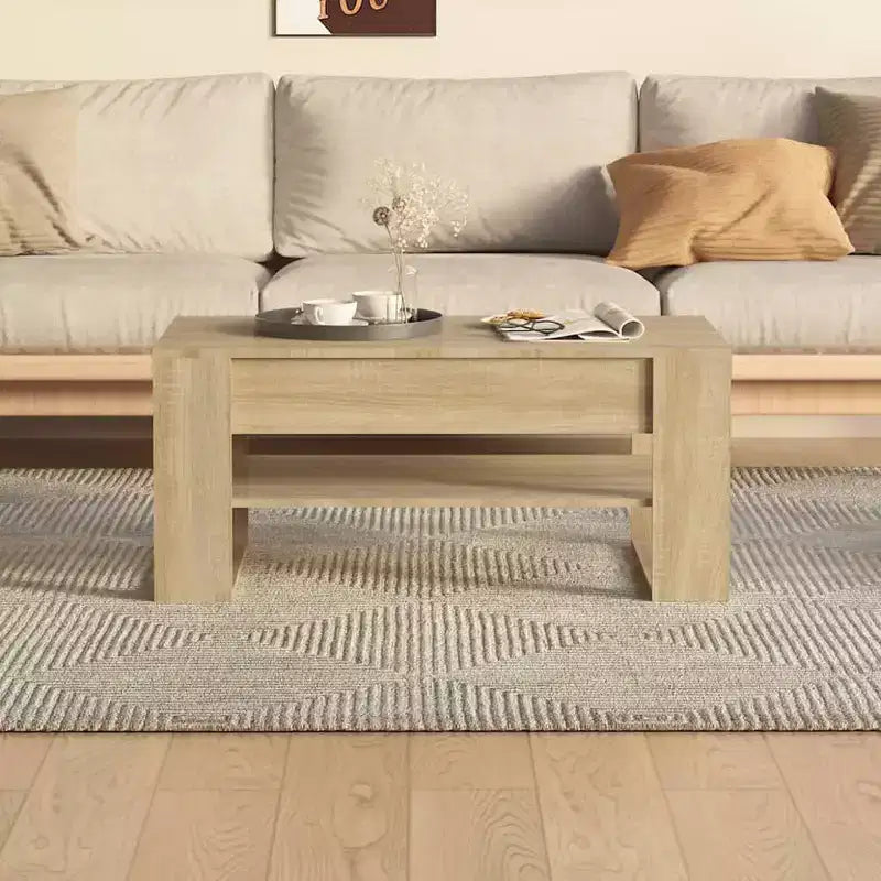 vidaXL Coffee Table White Engineered Wood Medium Coffee Table