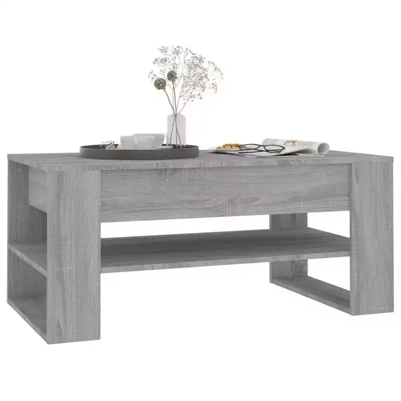 vidaXL Coffee Table White Engineered Wood Medium Coffee Table