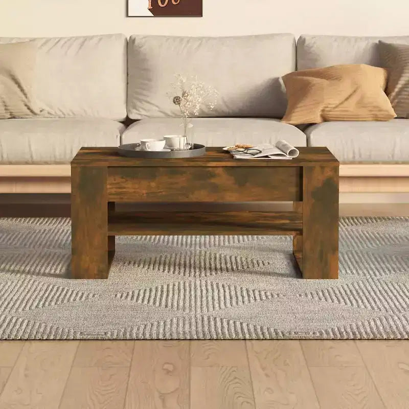 vidaXL Coffee Table White Engineered Wood Medium Coffee Table