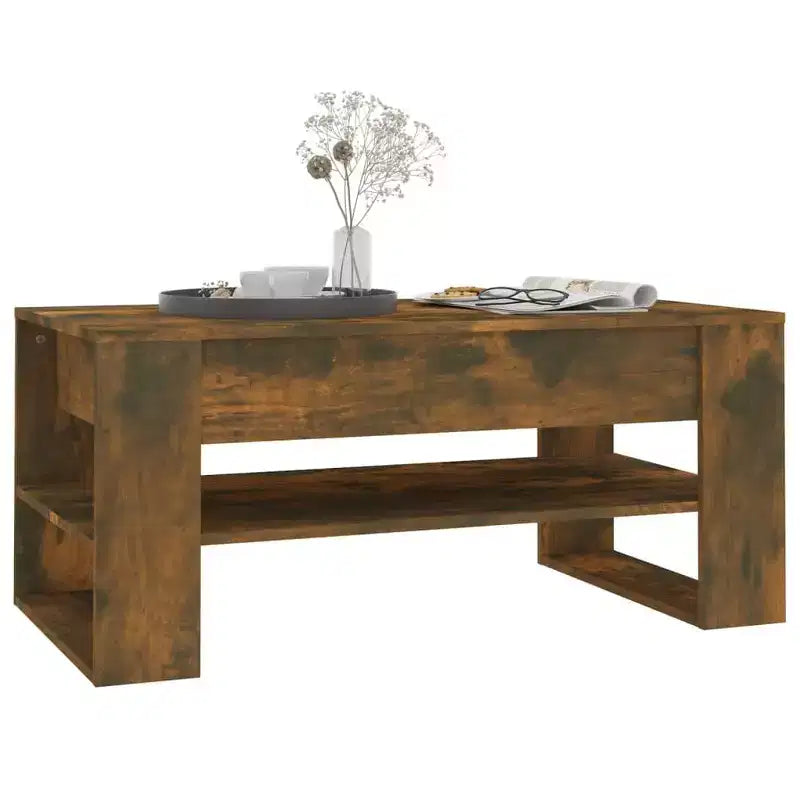 vidaXL Coffee Table White Engineered Wood Medium Coffee Table
