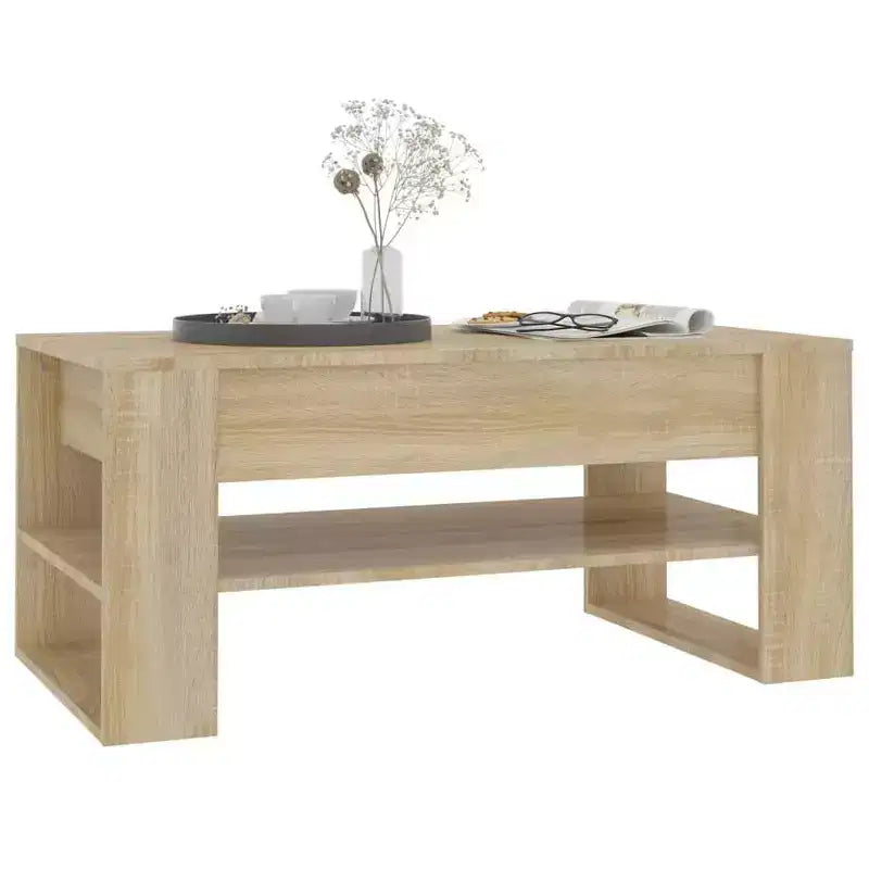 vidaXL Coffee Table White Engineered Wood Medium Coffee Table
