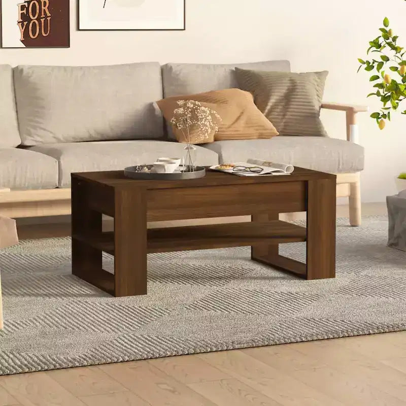vidaXL Coffee Table White Engineered Wood Medium Coffee Table