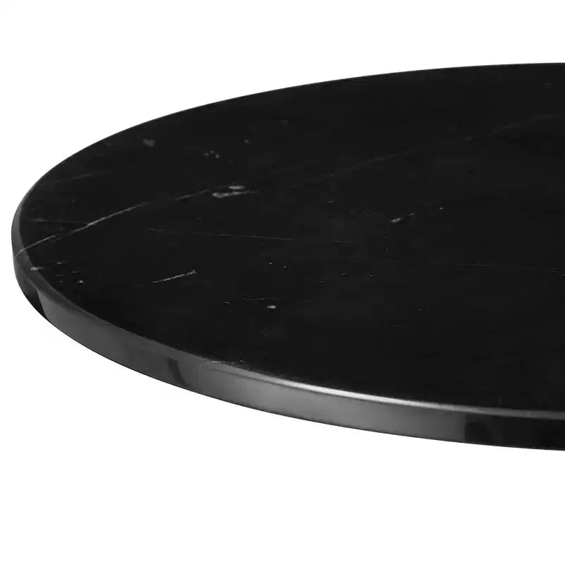 Studio 55D Studio 55 Mesita 24 End Table Black Marble Top with Black Finish Base