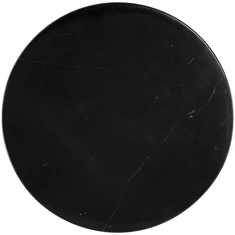 Studio 55D Studio 55 Mesita 24 End Table Black Marble Top with Black Finish Base