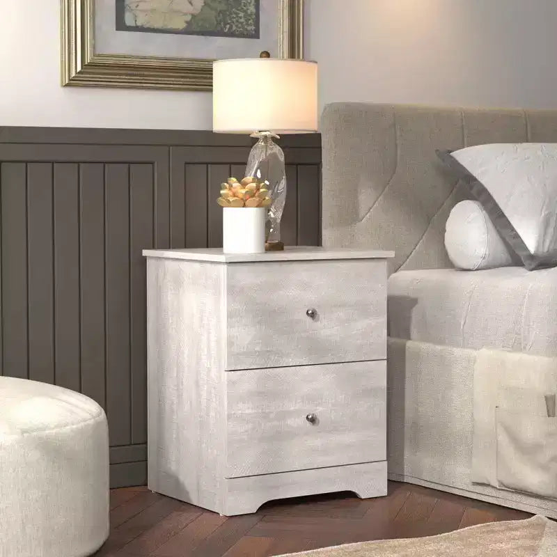 Galano Modern 2-Drawer Nightstand 18.7 W  15.7 D  23.7 H