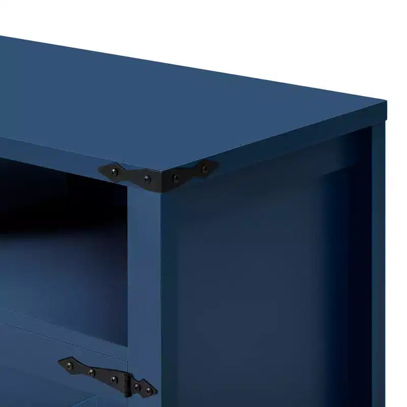 Merax 4-Door Modern Farmhouse Sideboard Buffet with USB Charging Ports & Adjustable Shelves