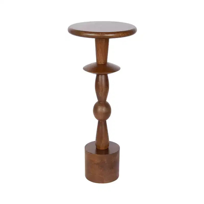 Kate and Laurel Avenal Drink Table, 9x9x22, Walnut Brown