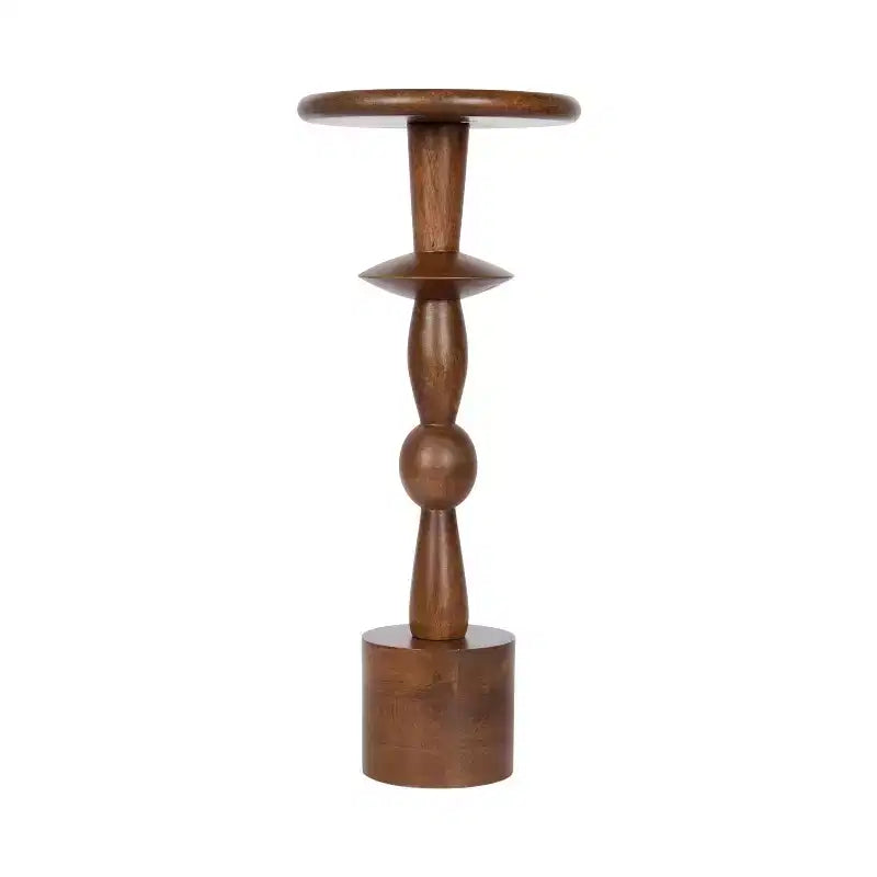 Kate and Laurel Avenal Drink Table, 9x9x22, Walnut Brown