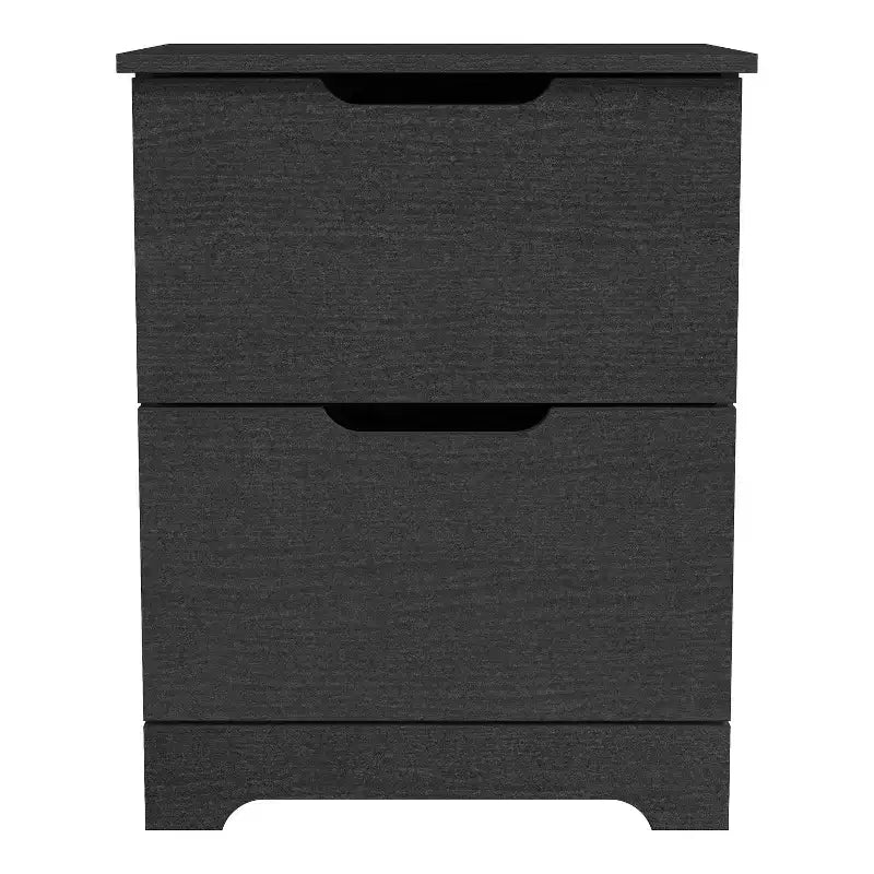 Galano 2-Drawer Nightstand Set of 2 with Cutout Handles 18.7 W  15.7 D  23.7 H