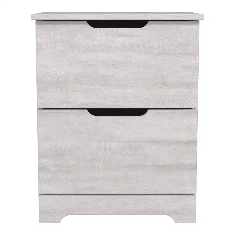 Galano 2-Drawer Nightstand Set of 2 with Cutout Handles 18.7 W  15.7 D  23.7 H