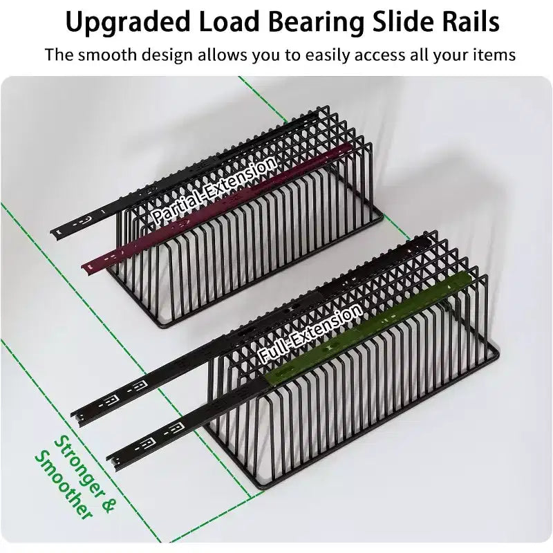 Pull Out Cabinet Organizer, Slide Out Drawers for Kitchen Cabinets, Slide Out Cabinet Organizer, Pantry Pull Out Shelves(Pack of 2)
