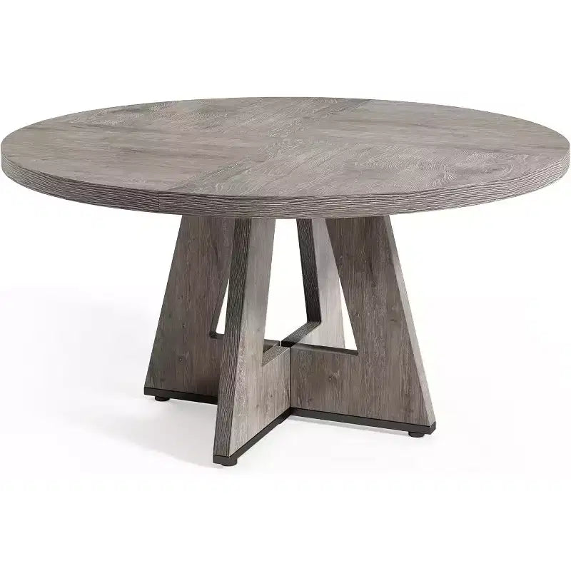 Round Dining Table, Suitable for 4-6 People, 47-inch Tabletop with a Wooden Base, Ideal for the Dining Room, Kitchen, and Living Room