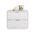 GDFStudio Rowan Modern Wood Side Table with Two Drawers