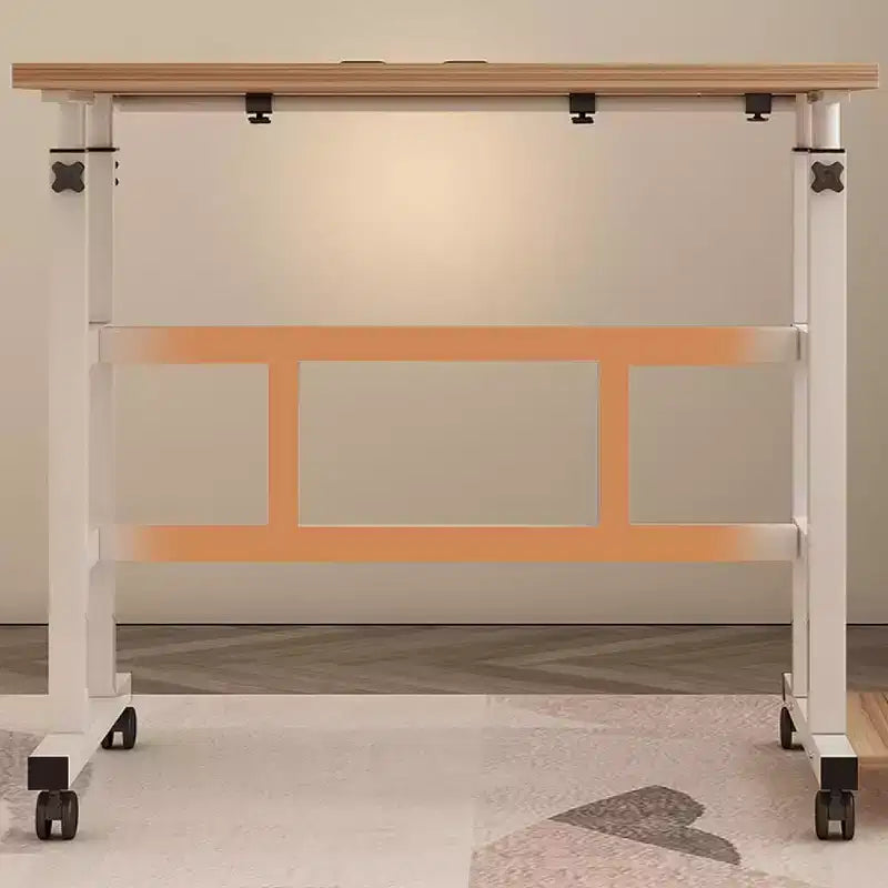 Portable Standing Desk Adjustable Height 26.4-61,Mobile Computer Desk with Wheels,Tiltable Top&CPU Stand,Rolling Laptop Table Cart for Home Office