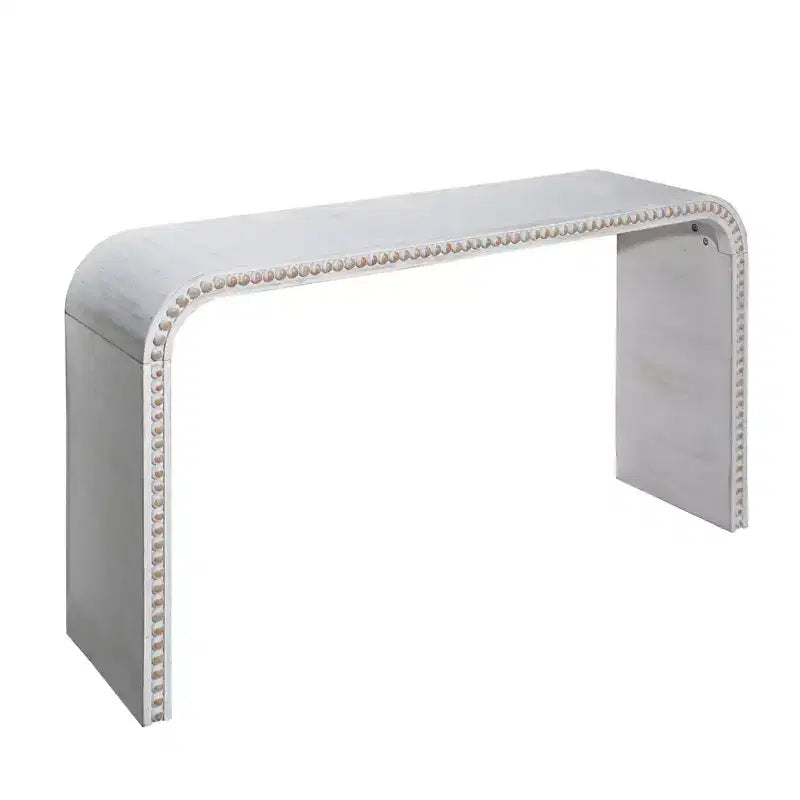 GDFStudio Ilra Modern Wooden Curved Console Table
