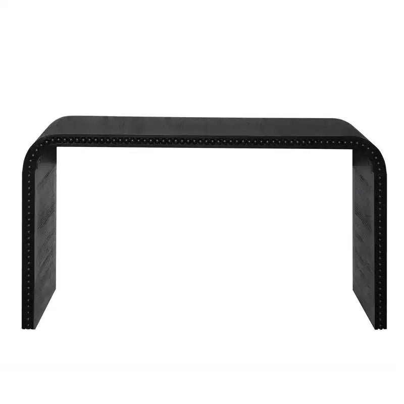 GDFStudio Ilra Modern Wooden Curved Console Table