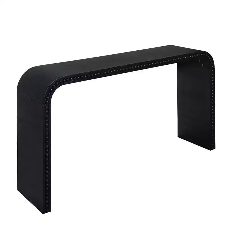 GDFStudio Ilra Modern Wooden Curved Console Table