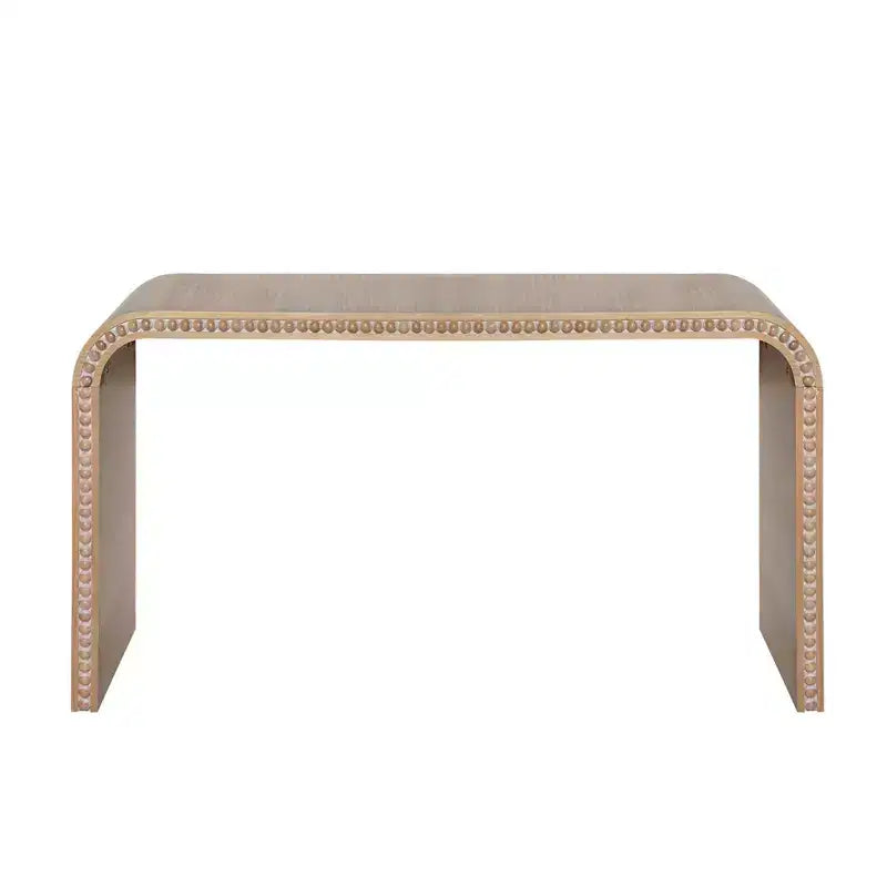 GDFStudio Ilra Modern Wooden Curved Console Table