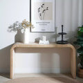 GDFStudio Ilra Modern Wooden Curved Console Table