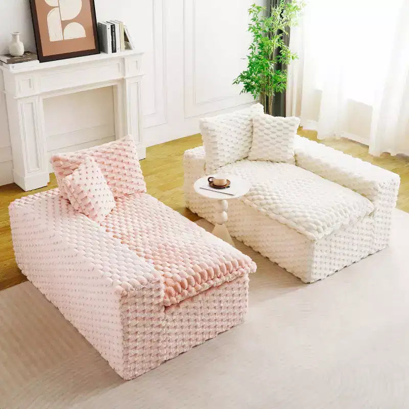 Modern Color-Blocked Modular Sectional Sofa, Deep Seat Turtle Velvet Cloud Sofa for Living Room, Bedroom, or Apartment-Panipeachy