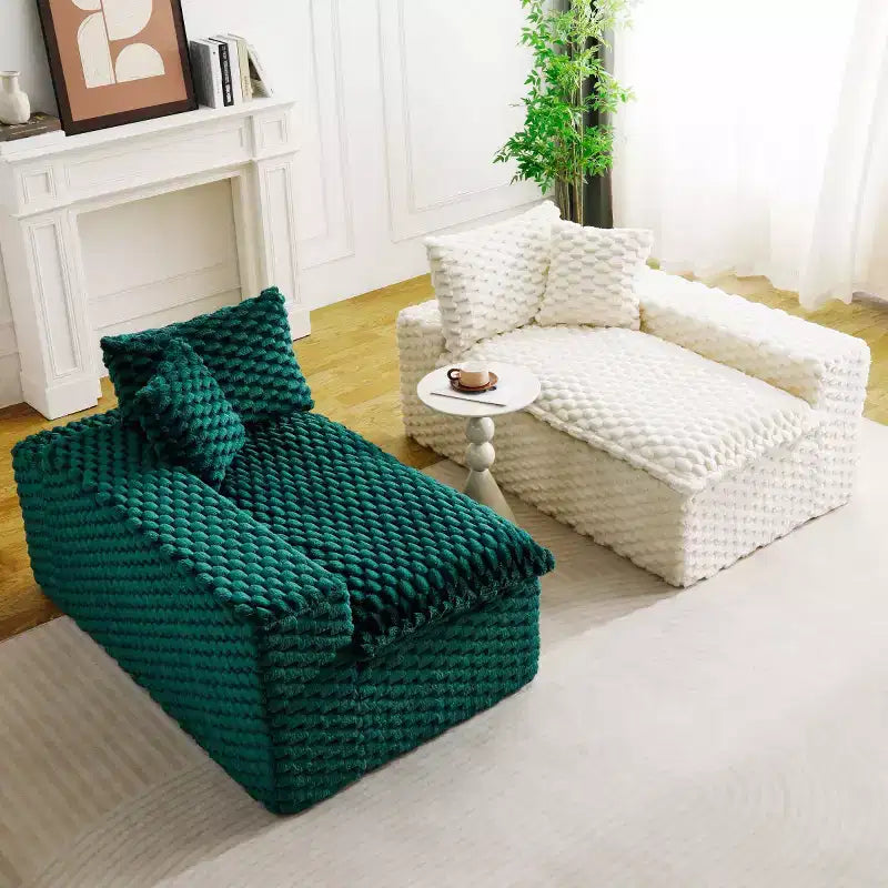Modern Color-Blocked Modular Sectional Sofa, Deep Seat Turtle Velvet Cloud Sofa for Living Room, Bedroom, or Apartment-Panipeachy