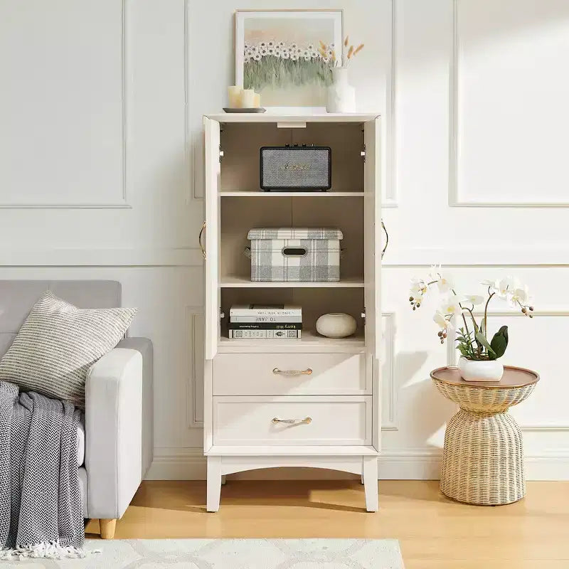 53.5in Tall Kitchen Pantry Storage Cabinet, Modern Sideboard Buffet Cabinet with Drawers for Entryway Hallway Living Room Kitchen