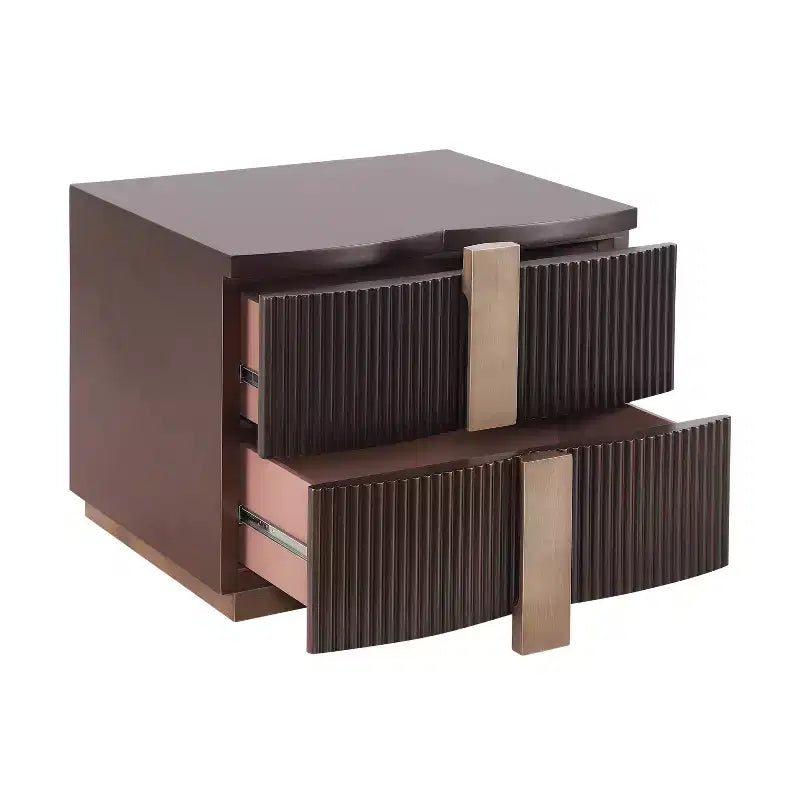 Christopher Knight Home Aven Mid-Century Modern 2-Drawer Fluted Nightstand