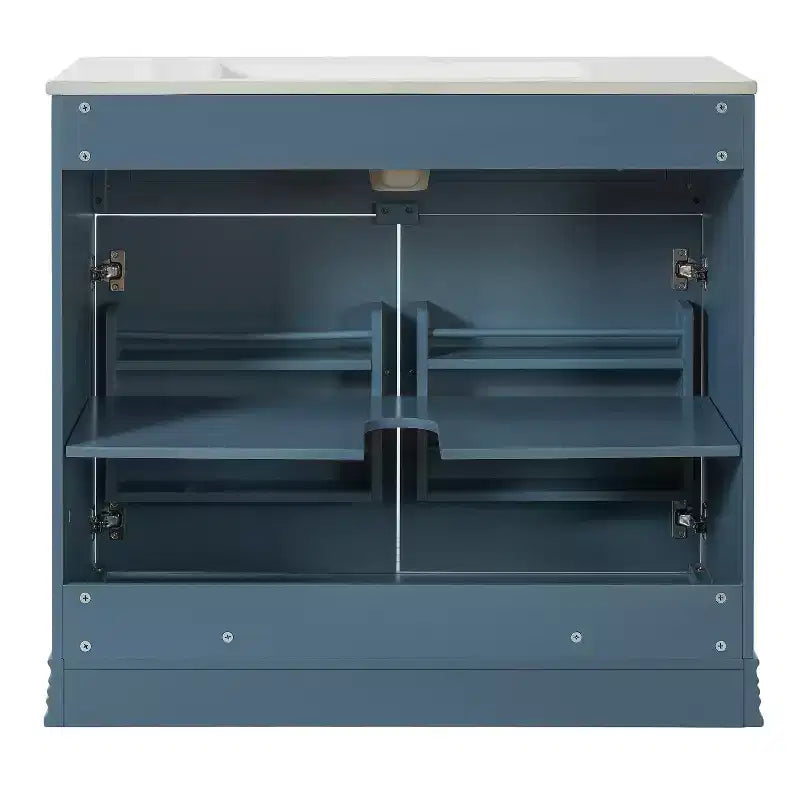 36 Bathroom Vanity Sink Combo with Storage, Wood Bathroom Cabinet with Soft Closing Doors and Shelf