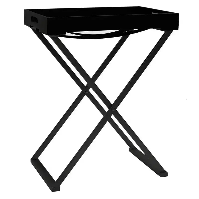 vidaXL Folding Table Accent Foldable Side Tea End Table with Iron Frame MDF