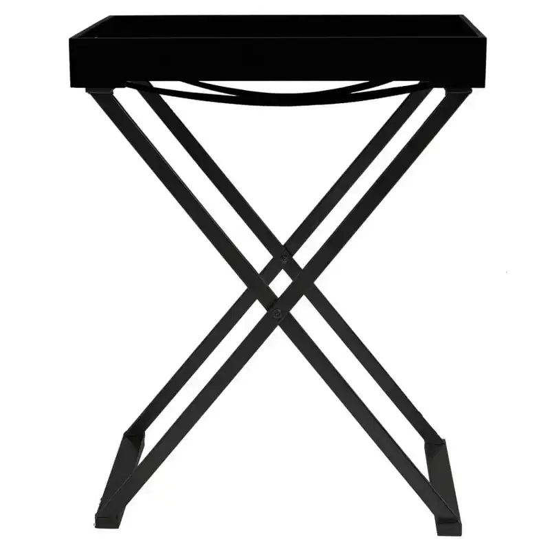 vidaXL Folding Table Accent Foldable Side Tea End Table with Iron Frame MDF