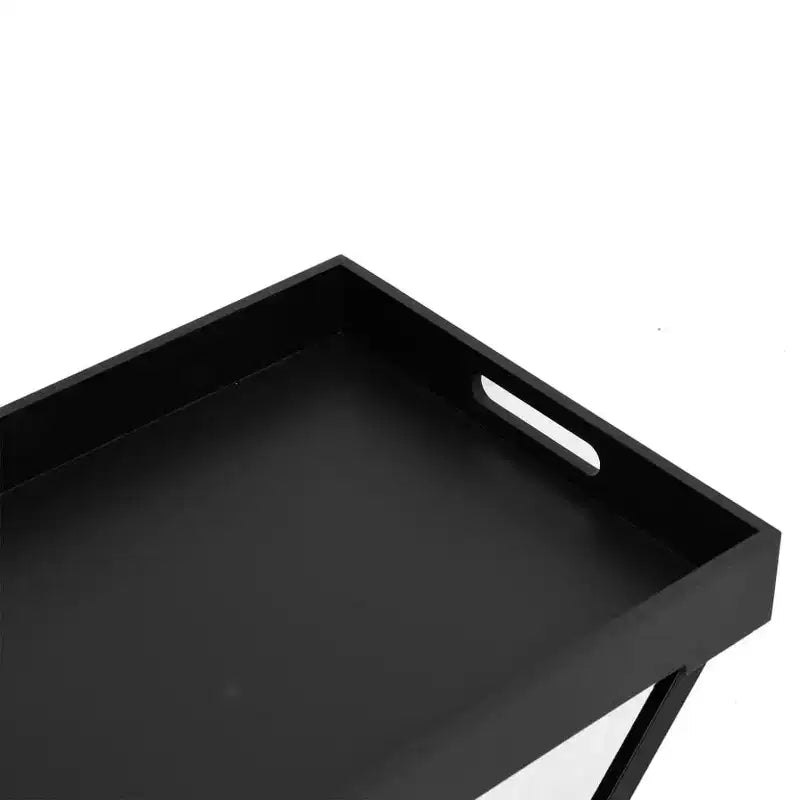 vidaXL Folding Table Accent Foldable Side Tea End Table with Iron Frame MDF