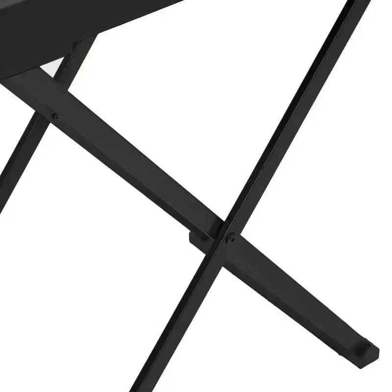 vidaXL Folding Table Accent Foldable Side Tea End Table with Iron Frame MDF