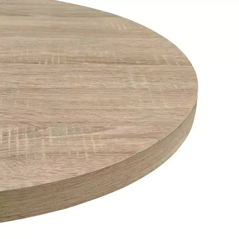 vidaXL Bistro Table Kitchen Bar Table Dining Room Table Engineered Wood and Steel Round - Oak  23.6 x 29.5