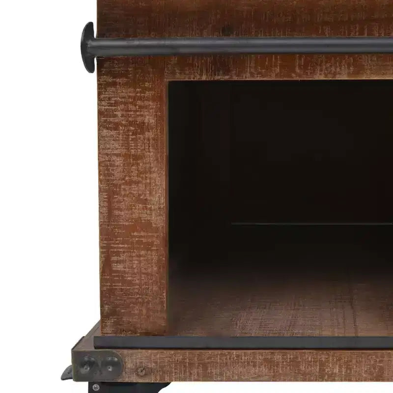 vidaXL Coffee Table Solid Fir Wood 35.8x20.1x15 Brown