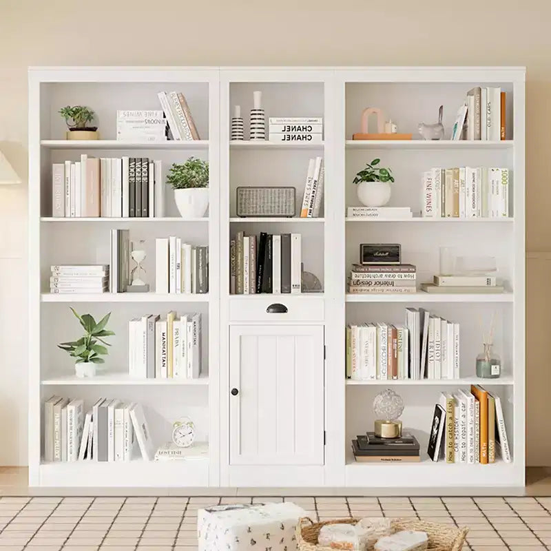 3-Shelf Bookcase with Cabinet, 71 Tall Bookshelf with Open Shelves & Door Storage, Adjustable Organizer for Living Room, Office, Bedroom