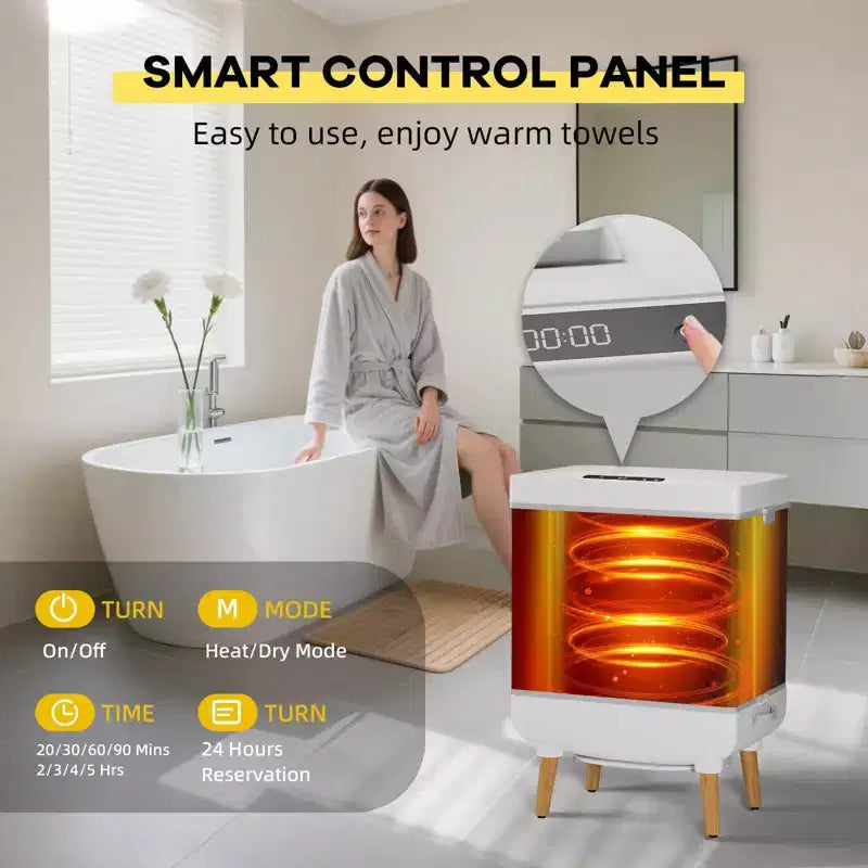 Towel Warmers for Bathrooms, Portable Electric Towel Heater with Heating & Drying Modes, Telescopic Rod, Heated Blanket Warmer Dryer for Home, Spa